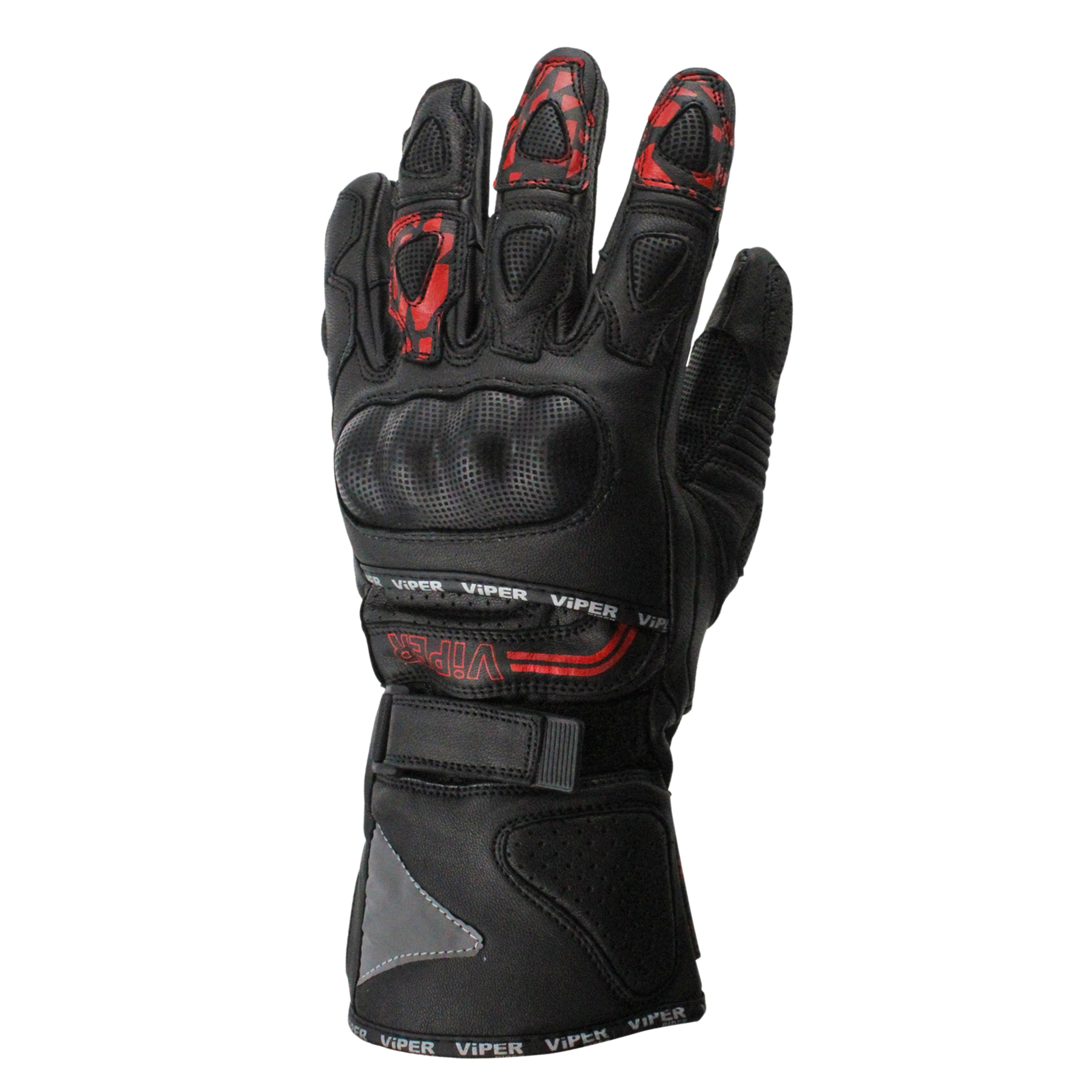 ViPER Fury Pro CE Leather Glove Black Red