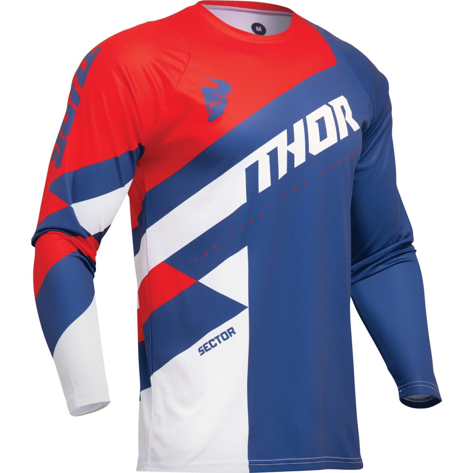 Thor Sector Checker Adult Motocross Jersey - Navy/Red