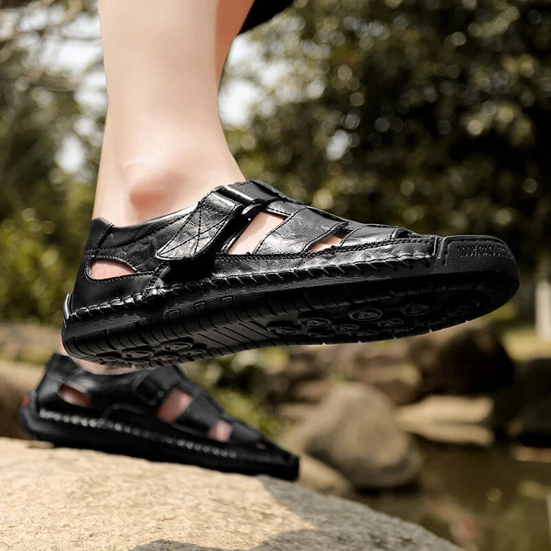 Summer Men Beach Sandals Handmade Non-slip Slippers Breathable Casual Shoes