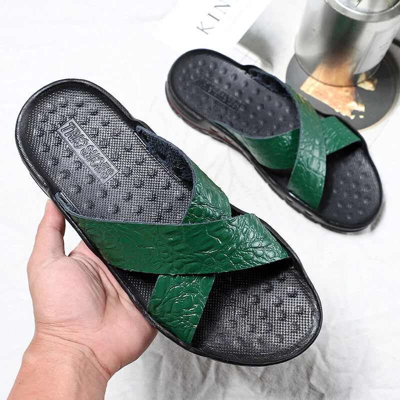 Summer Men Slides Sandals Casual Sports Beach Shoes Sandals Home Slip On Slipper