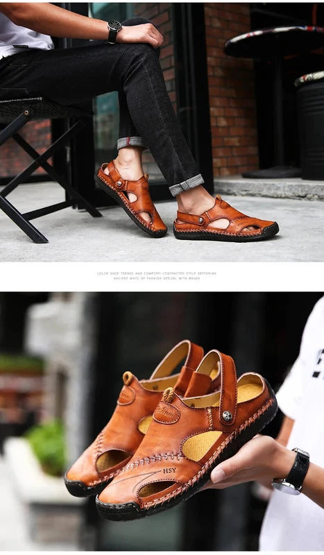 Summer Sandals for Men Classic Roman Slippers Outdoor Waterproof Beach Shoes