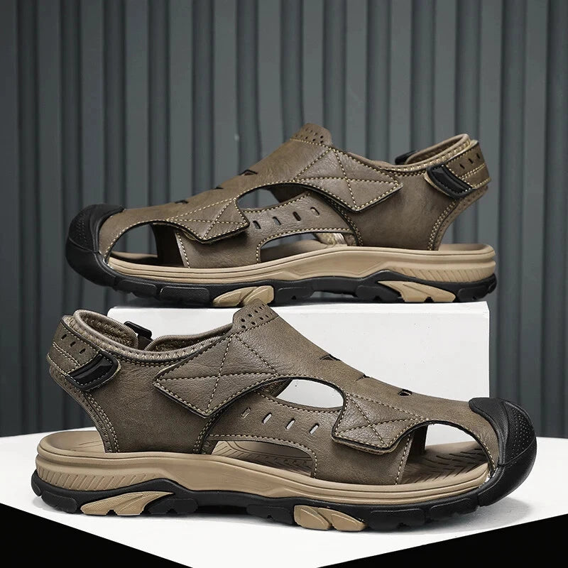 Summer Men Hollow Sandals Breathable Beach Slippers Comfort Hiking Sneakers