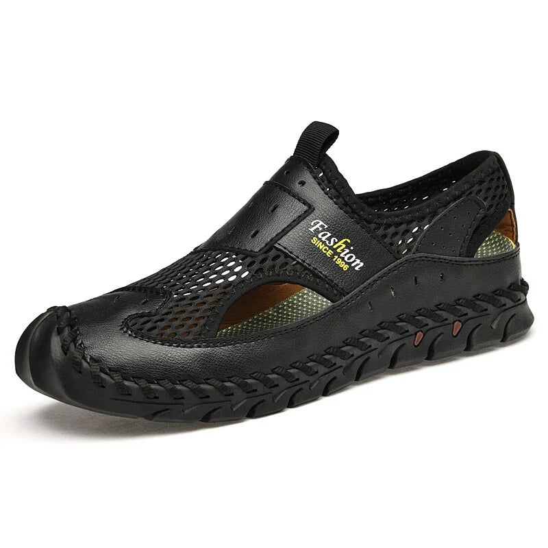 Summer Men Sandals Breathable Mesh Beach Slippers Outdoor Hollow Hiking Shoes
