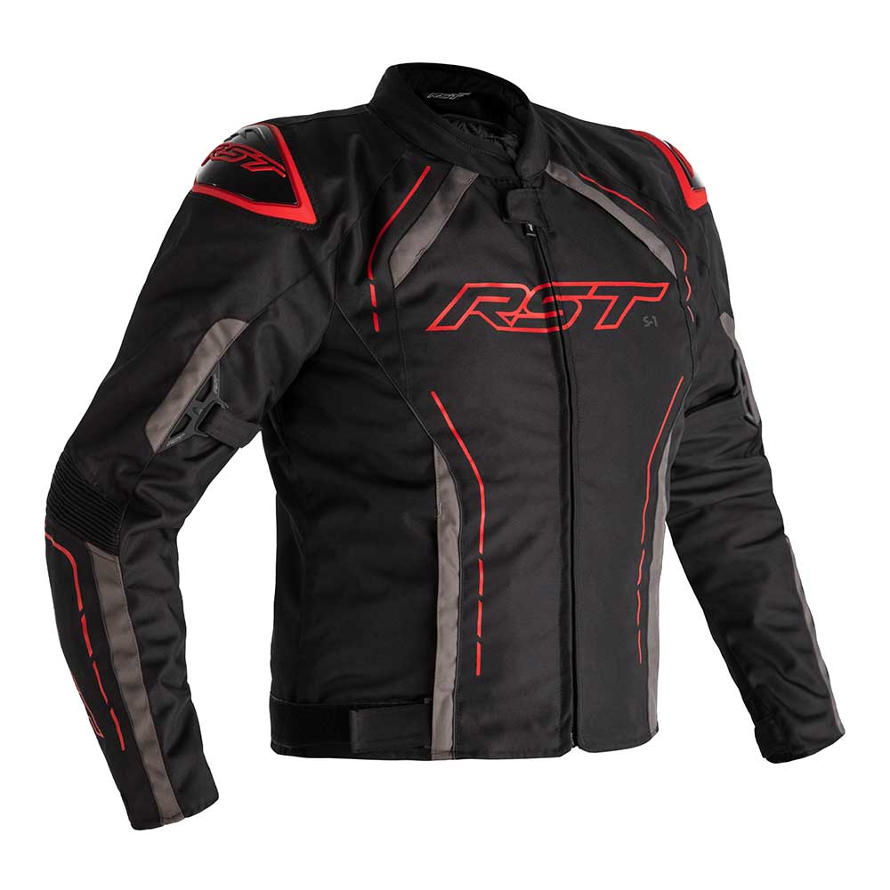 RST S1 CE Mens Textile Jacket - Grey Red