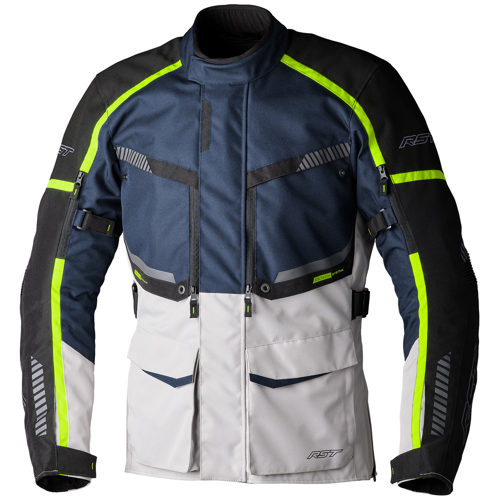 RST MAVERICK EVO CE Mens Textile Jacket - Navy Silver