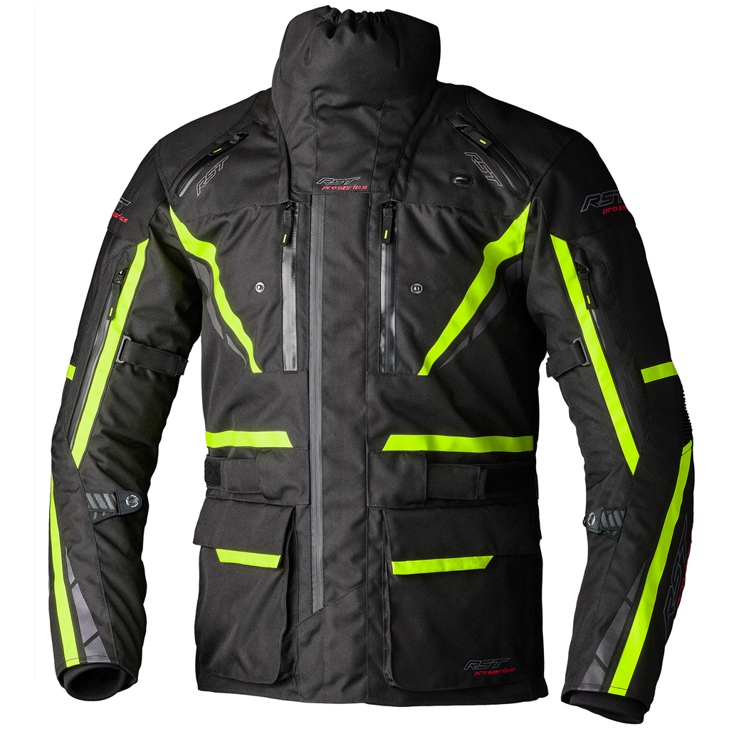 RST Pro Series Paragon 7 CE Mens Textile Jacket - Black Flo Yellow