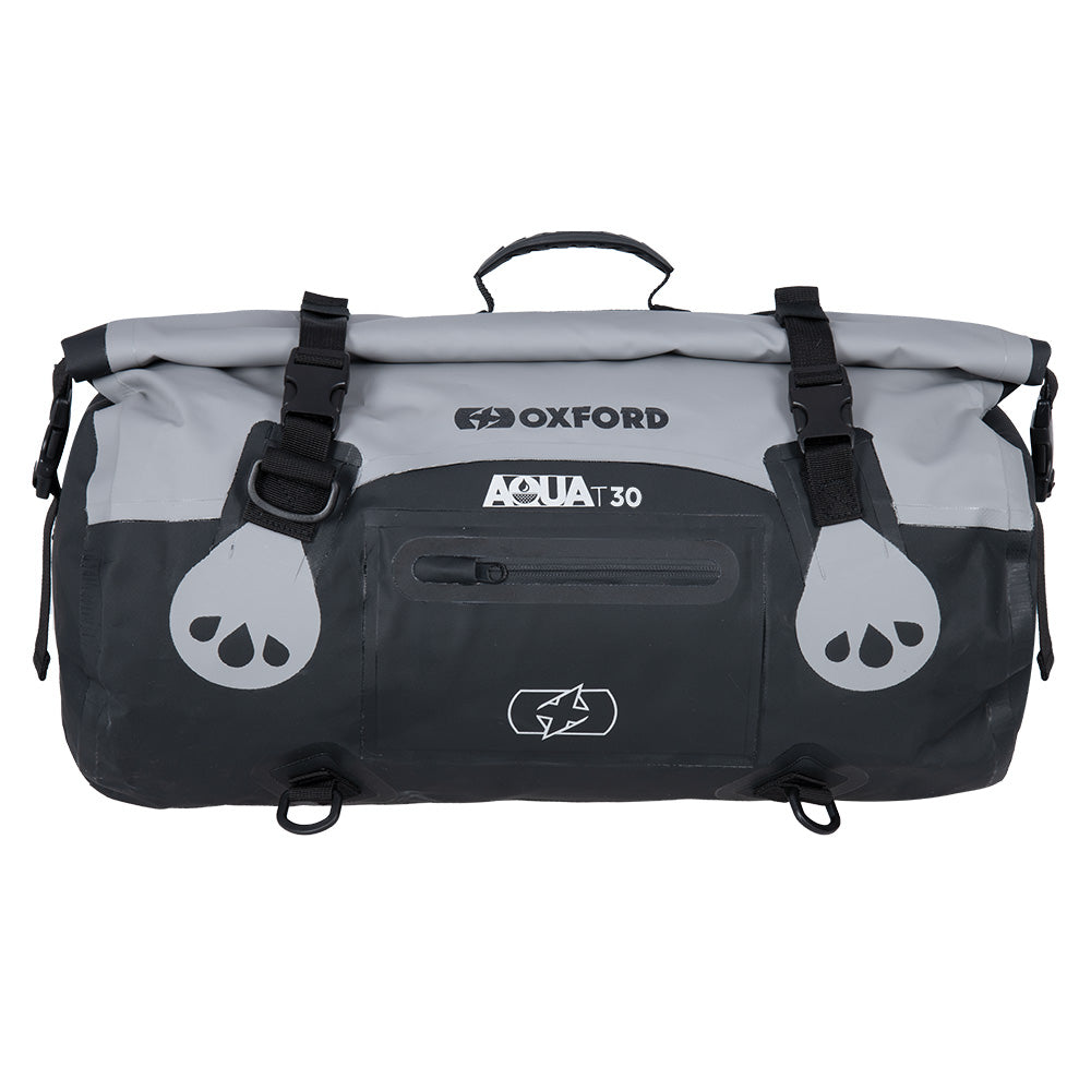 Oxford Aqua T-30 Motorcycle Roll Bag - Grey/Black