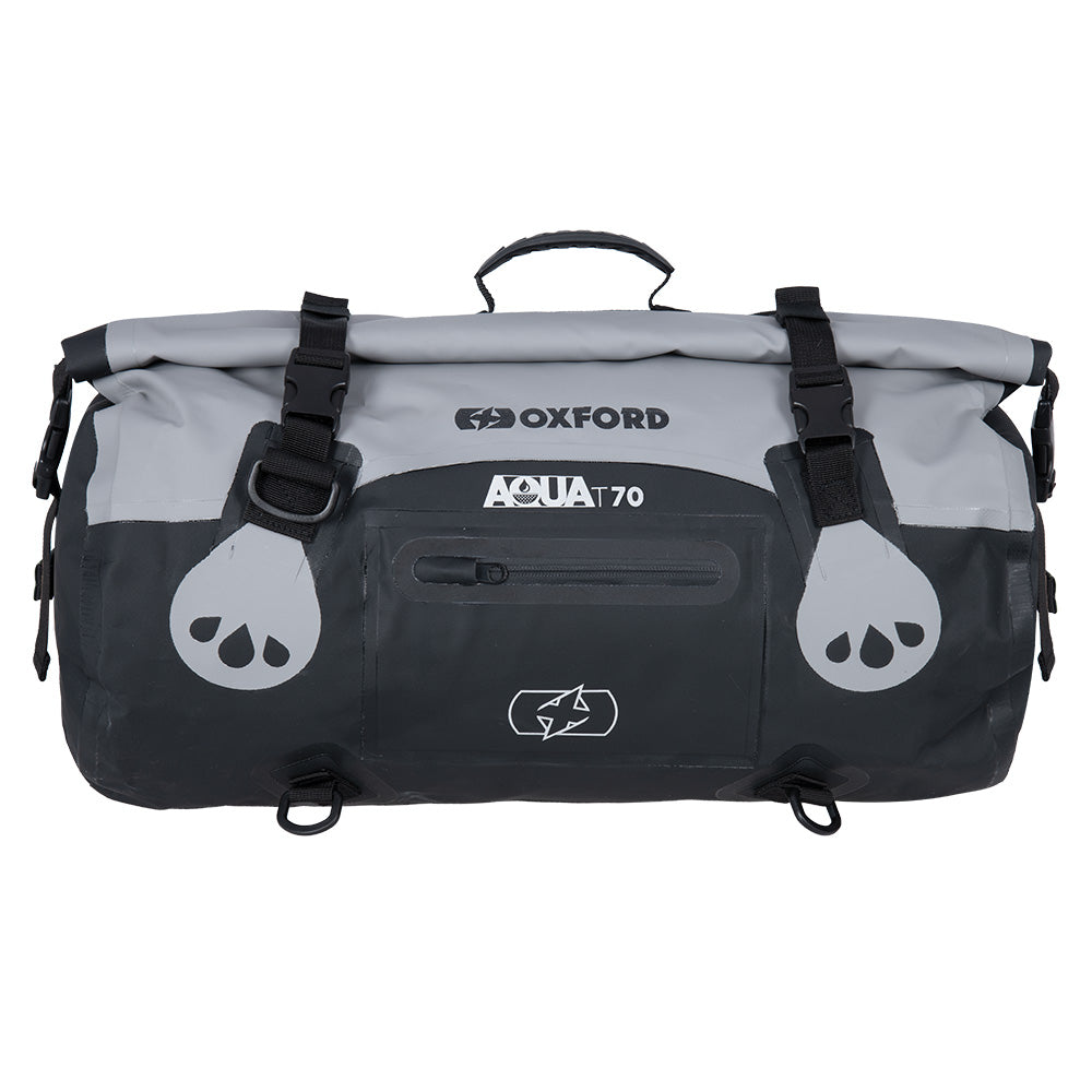 Oxford Aqua T-70 Motorcycle Roll Bag - Grey/Black