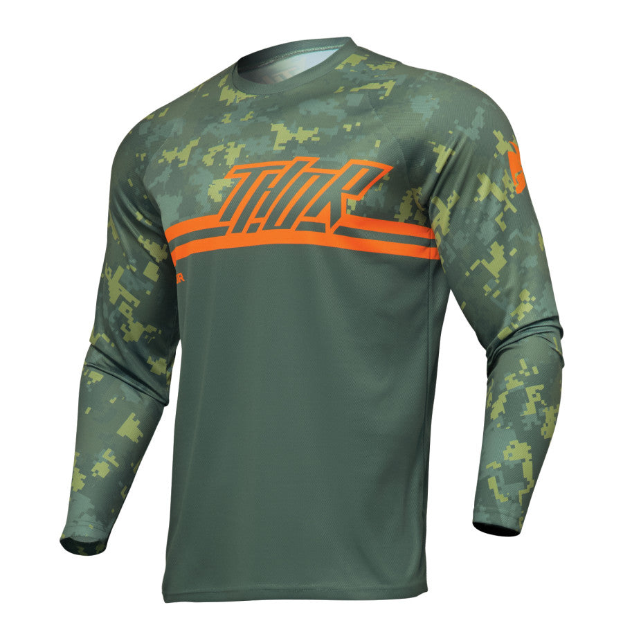 Thor Sector Digi Adult Motocross Jersey - Camo Green