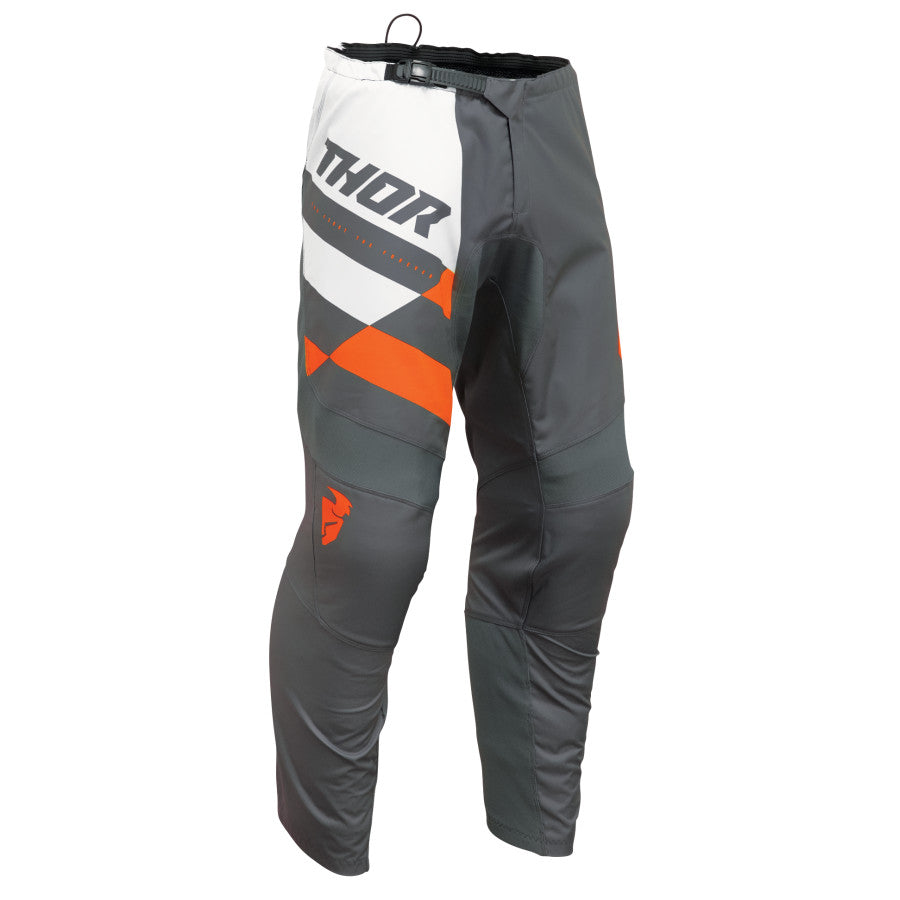Thor Sector Checker Adult Motocross Trouser - Charcoal/Orange