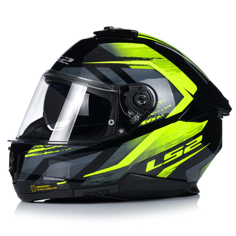 LS2 FF808 STREAM-II Full Face Helmet, Fury Black HiViz
