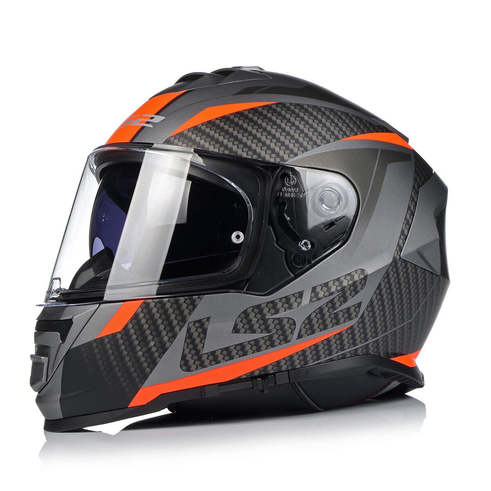 LS2 FF800 Storm-II Racer Helmet - Titanium Orange