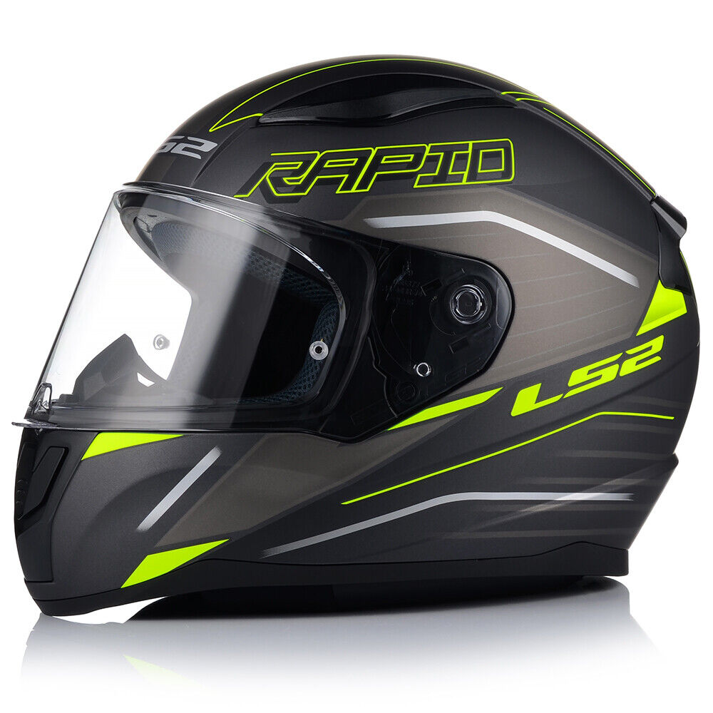LS2 FF353 RAPID-II Rokku Full Face Helmet - Matt HiViz Yellow