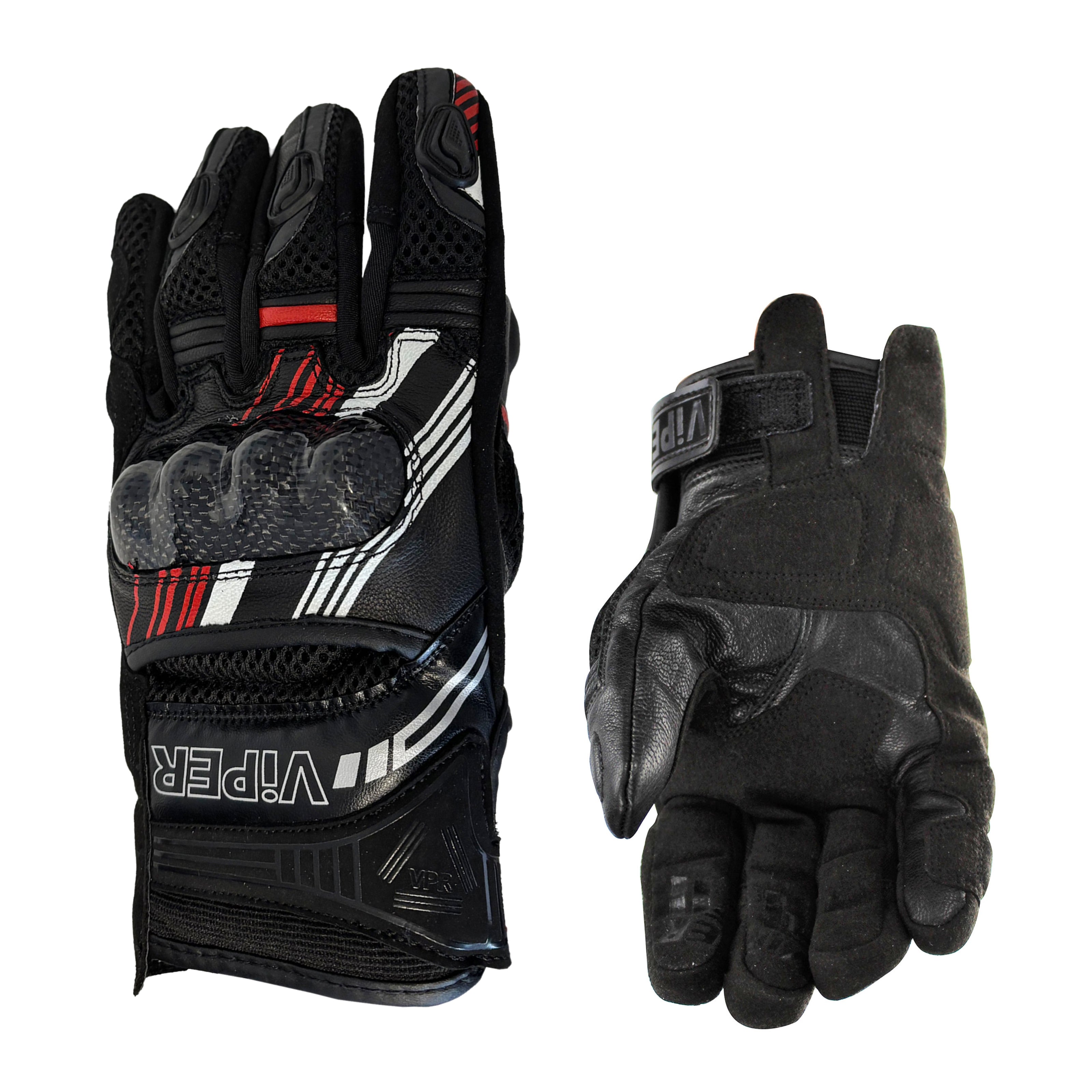 ViPER Summer Motorcycle Rage CE Approved Gloves Red
