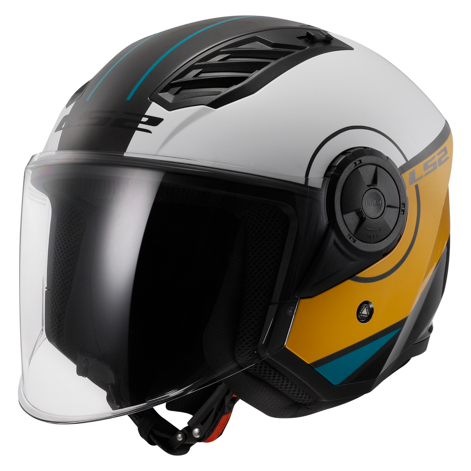 LS2 OF616 Airflow-II Cover Open Face Helmet - White Brown