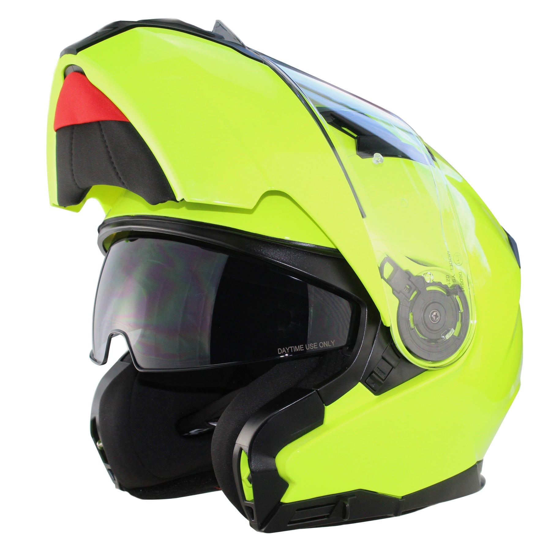 3GO E335 Flip-Up Helmet - Fluo Yellow