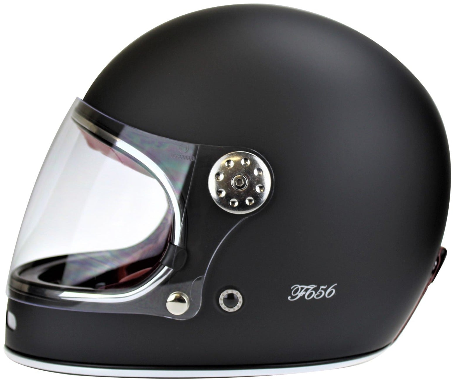 VPR.303 F656 Fiberglass Full Face Retro Helmet Matt Black
