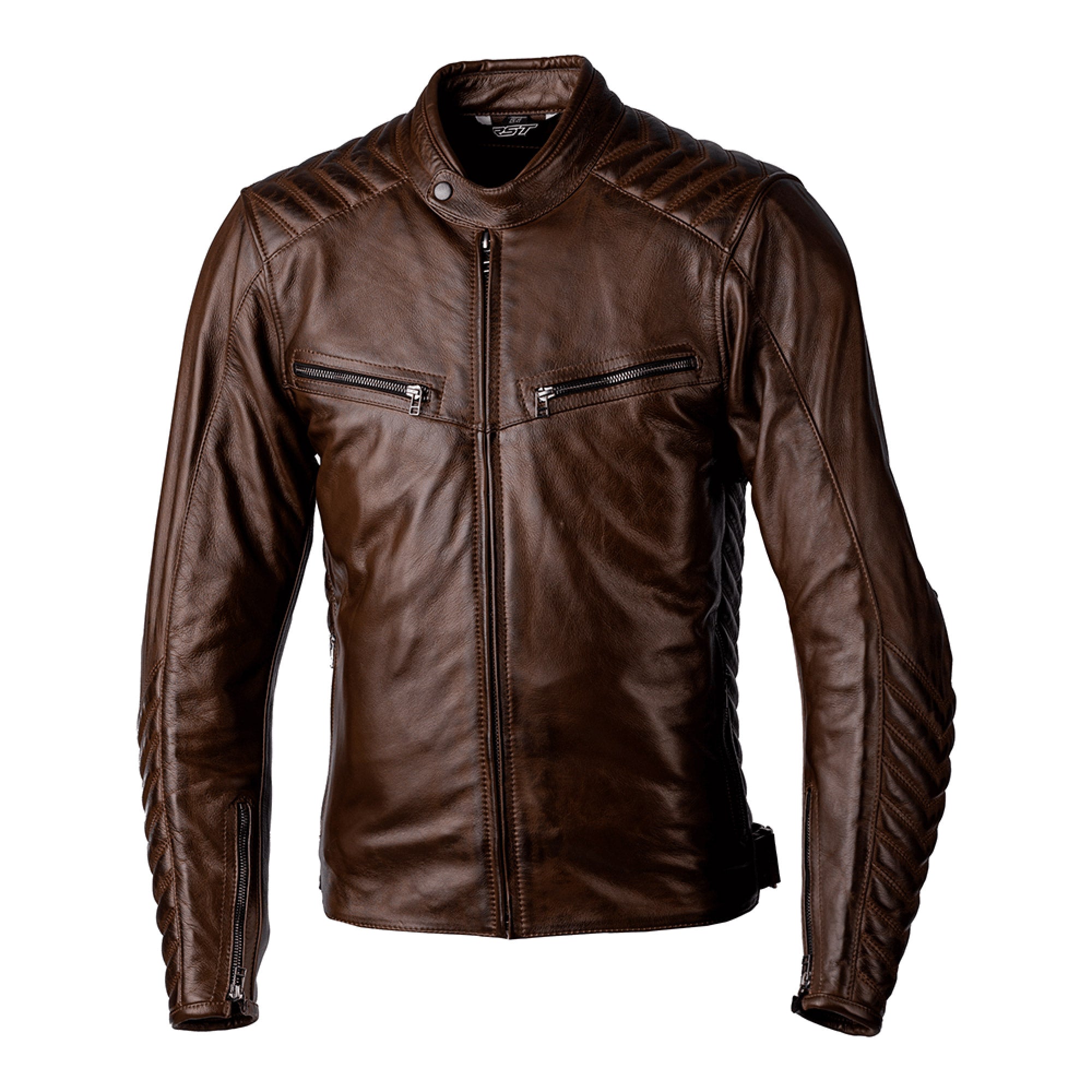 RST Roadster 3 CE Mens Leather Jacket - Brown