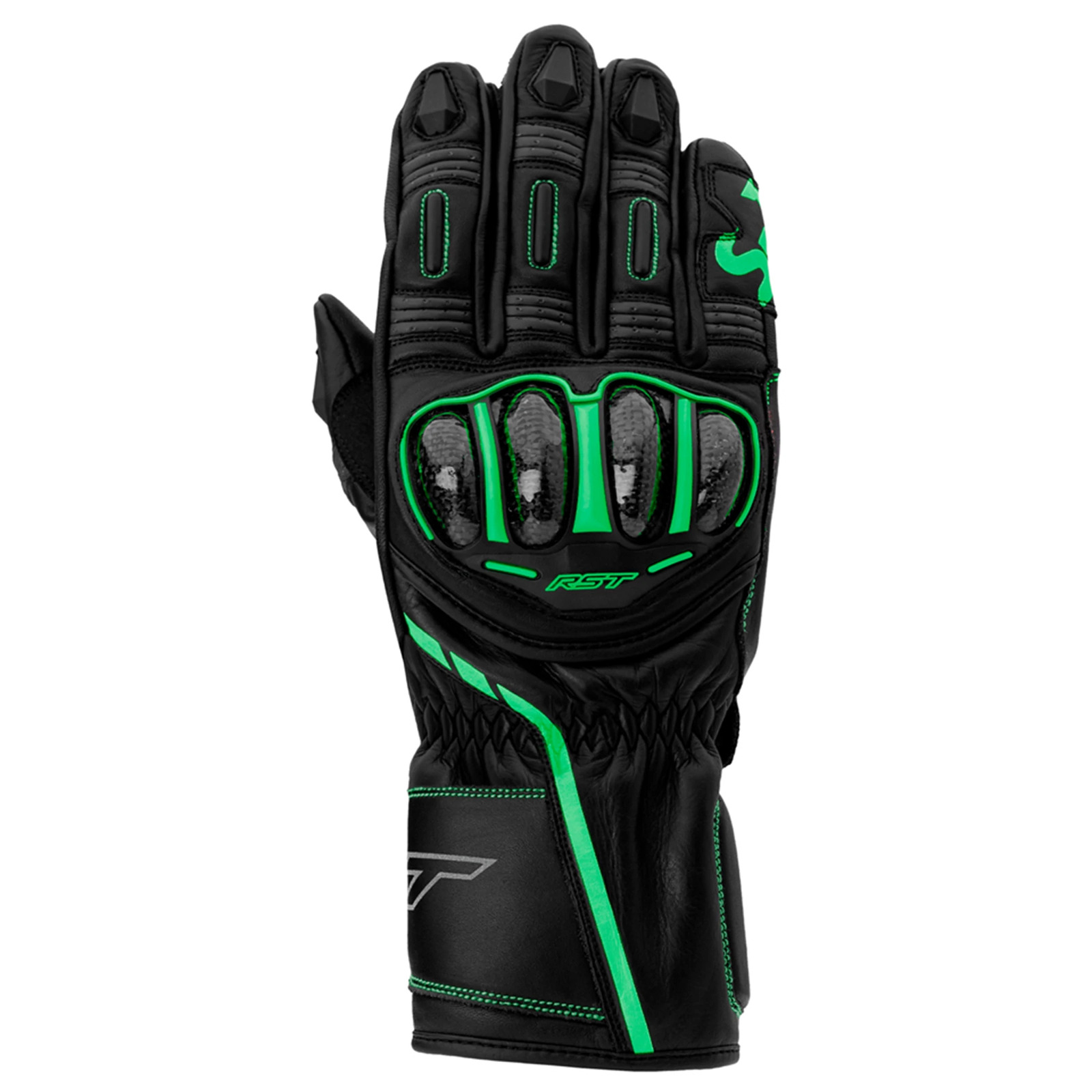 RST S1 CE Mens Leather Gloves - Neon Green
