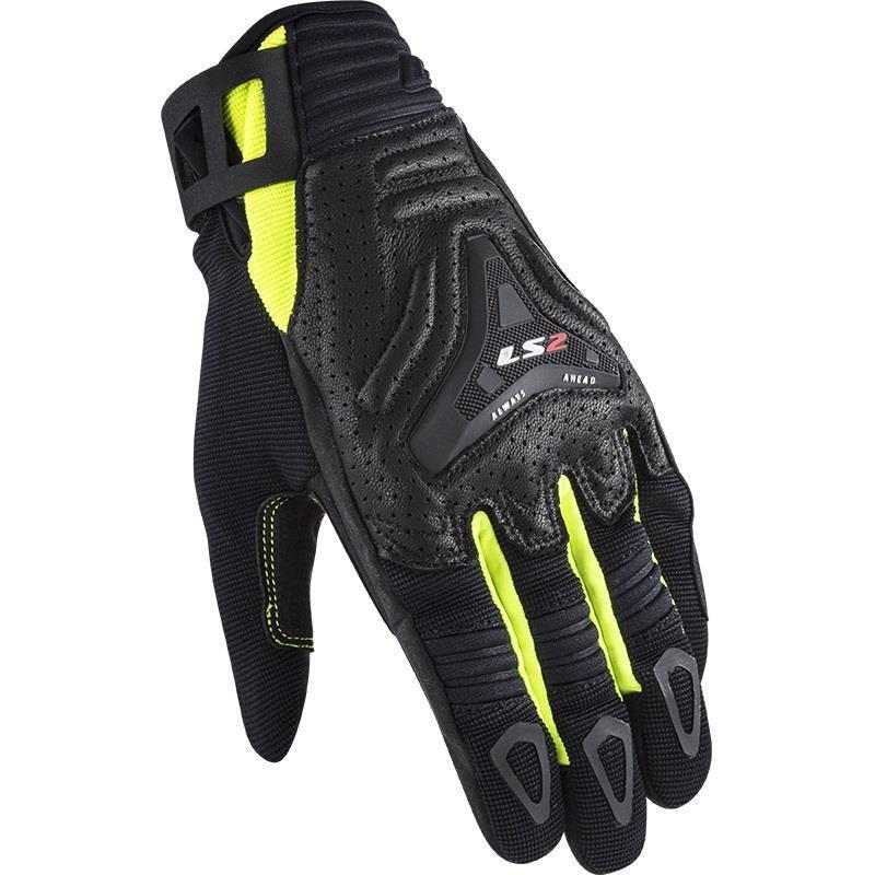 LS2 ALL TERRAIN Mens Gloves - Black Hi Viz