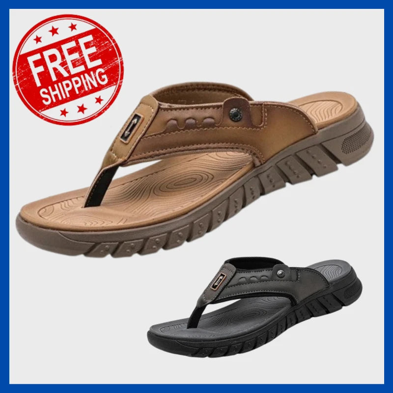 Men's Flip Flops Slippers Summer Outdoor Thick Soled Beach Shoes Sandals Shoes