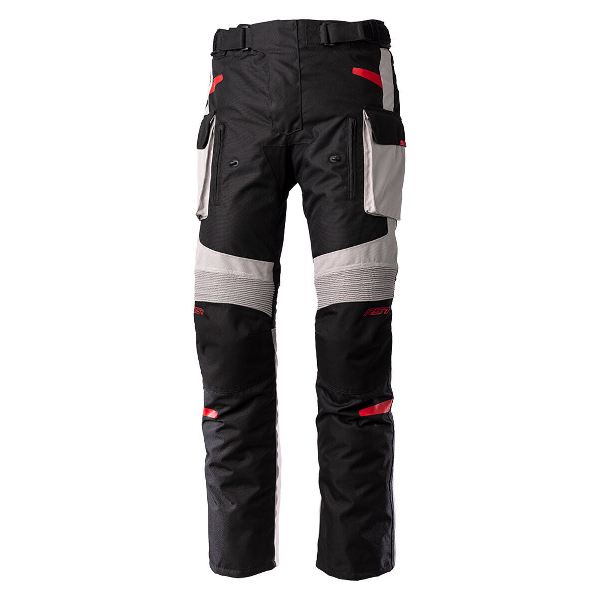 RST ENDURANCE CE Mens Textile Trouser Pant  - Black Silver Red