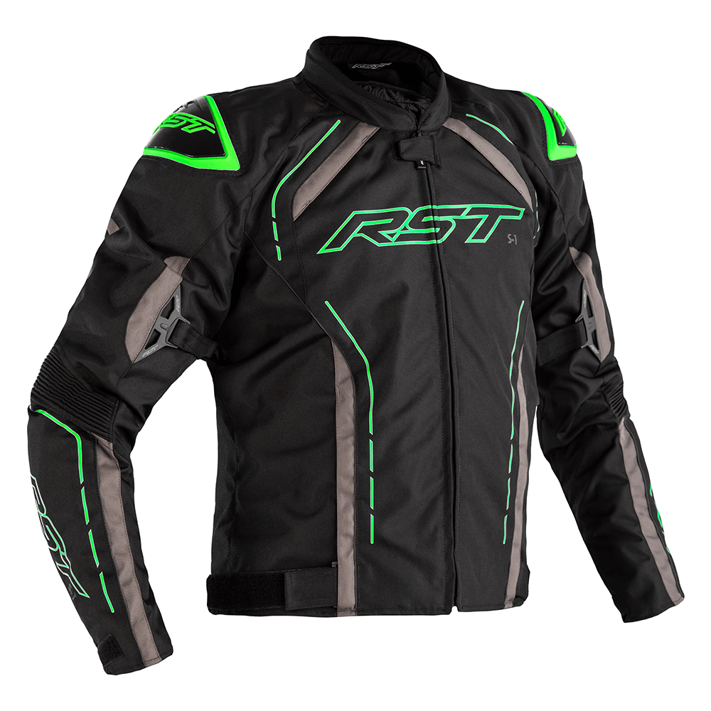 RST S1 CE Mens Textile Jacket - Neon Green