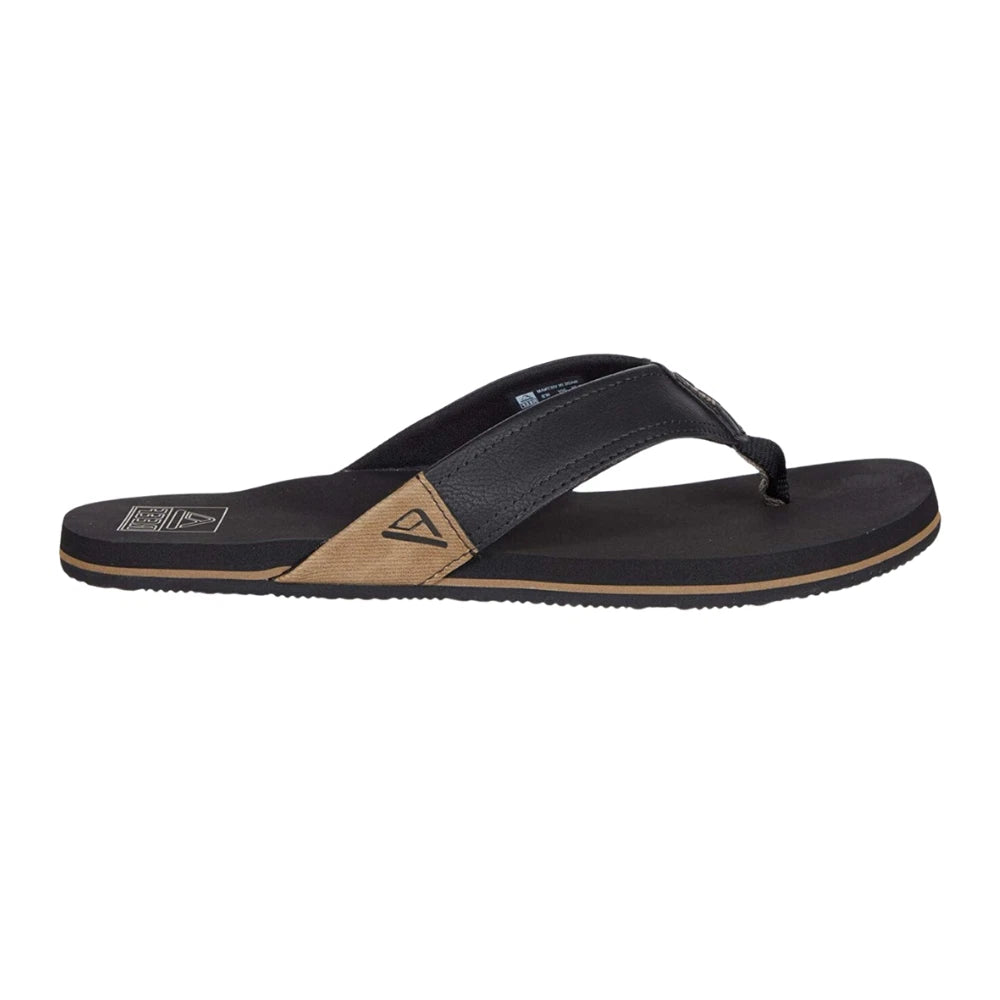 Reef Men's Newport Flip-Flop Sandal – Ocean Black, Tan Brown, Bronze | Comfortab