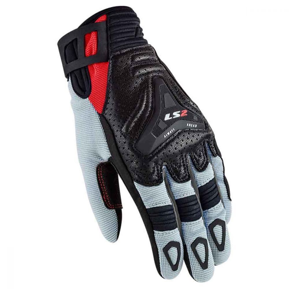 LS2 ALL TERRAIN Ladies Gloves - Black Grey Red