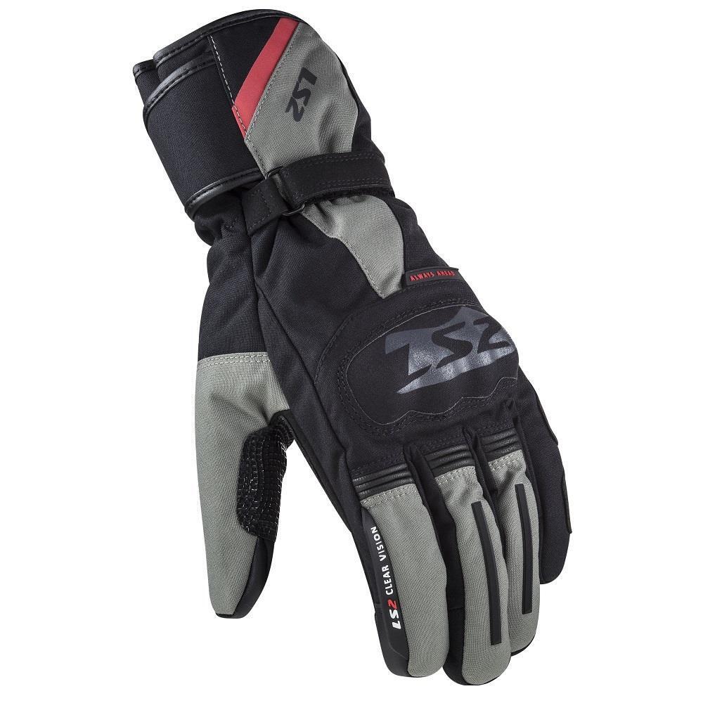 LS2 SNOW Mens Waterproof Gloves - Black Grey