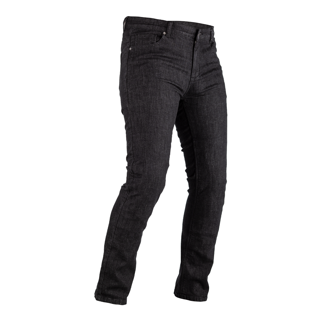 RST Tapered-Fit CE Mens Short Leg Textile Jeans - Black Denim