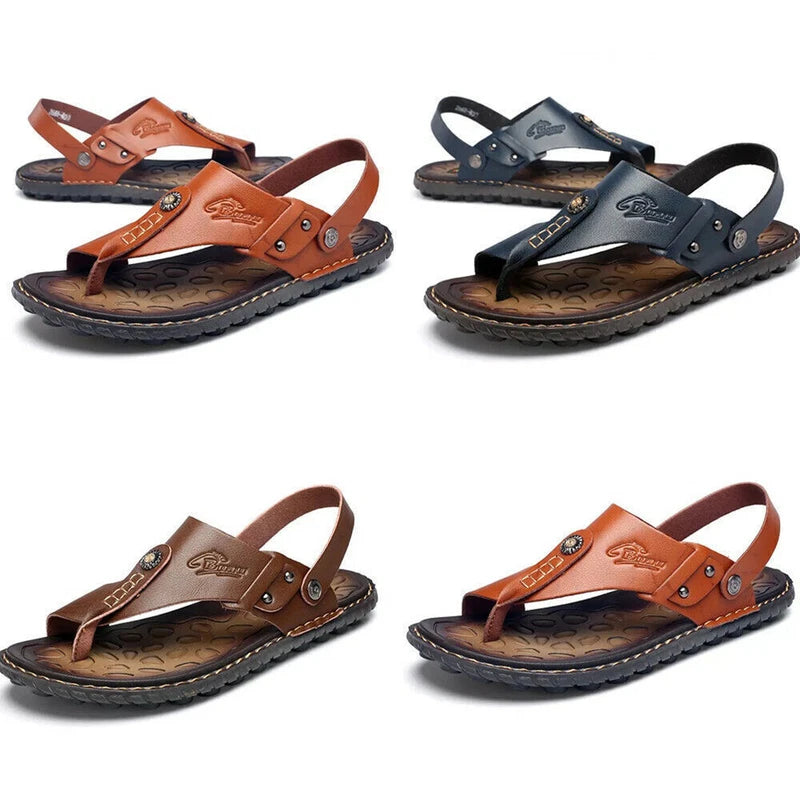 Men's Casual Flats Flip Flops Open Toe Sandals Slippers Slingbacks Beach Summer