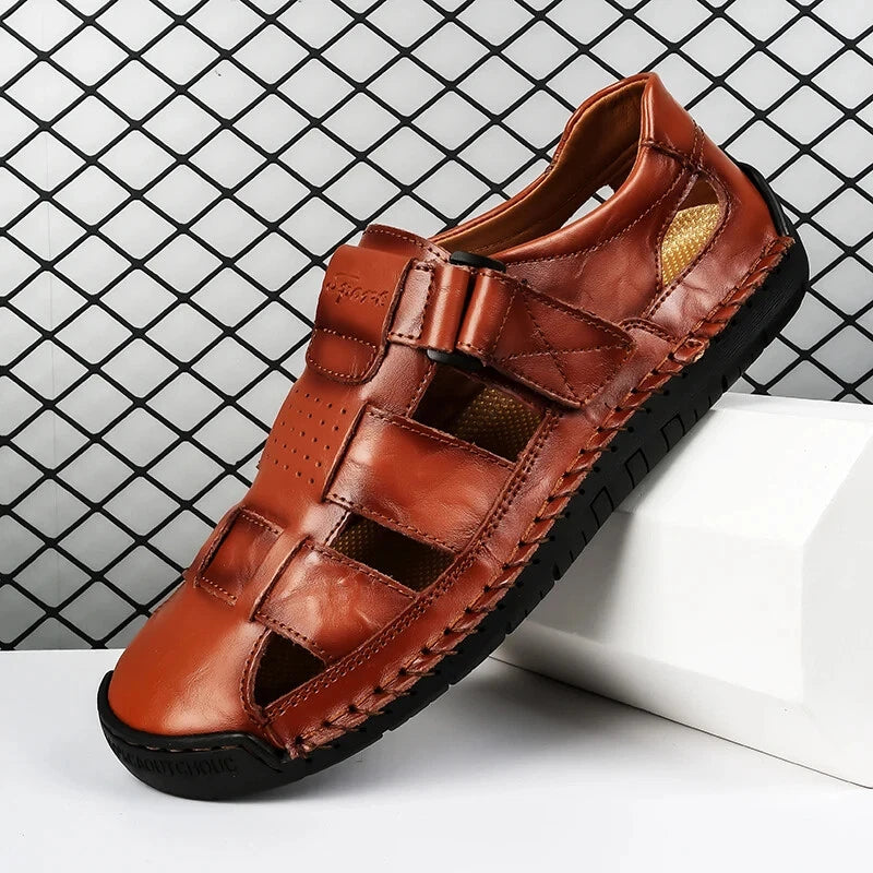 Summer Men Beach Sandals Handmade Non-slip Slippers Breathable Casual Shoes