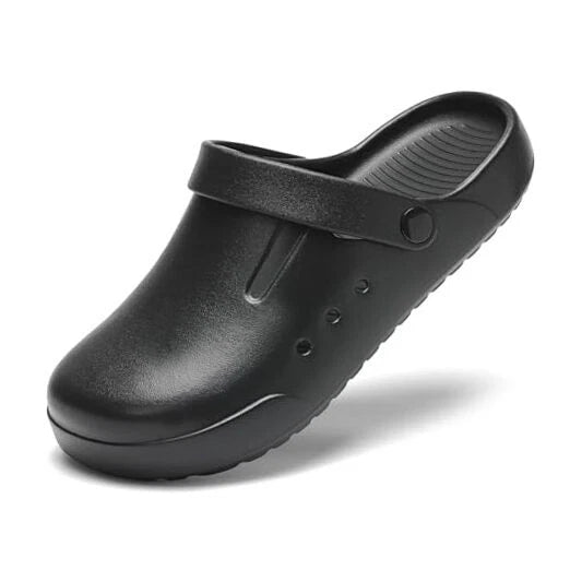 Clogs for Men and Womens Garden Shoes Slip-on 10-10.5 Women/9-9.5 Men Black