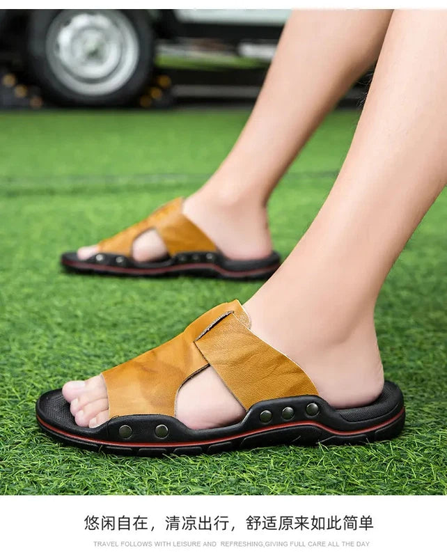 38-48 Plus Size Mens Open Toe Slipper Sandals Summer Beach Holiday Shoes Stylish