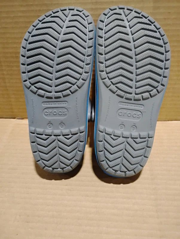 UsedLikeNew_Crocs Unisex-Adult Crocband Clog, Charcoal/Ocean, 5 Men/7