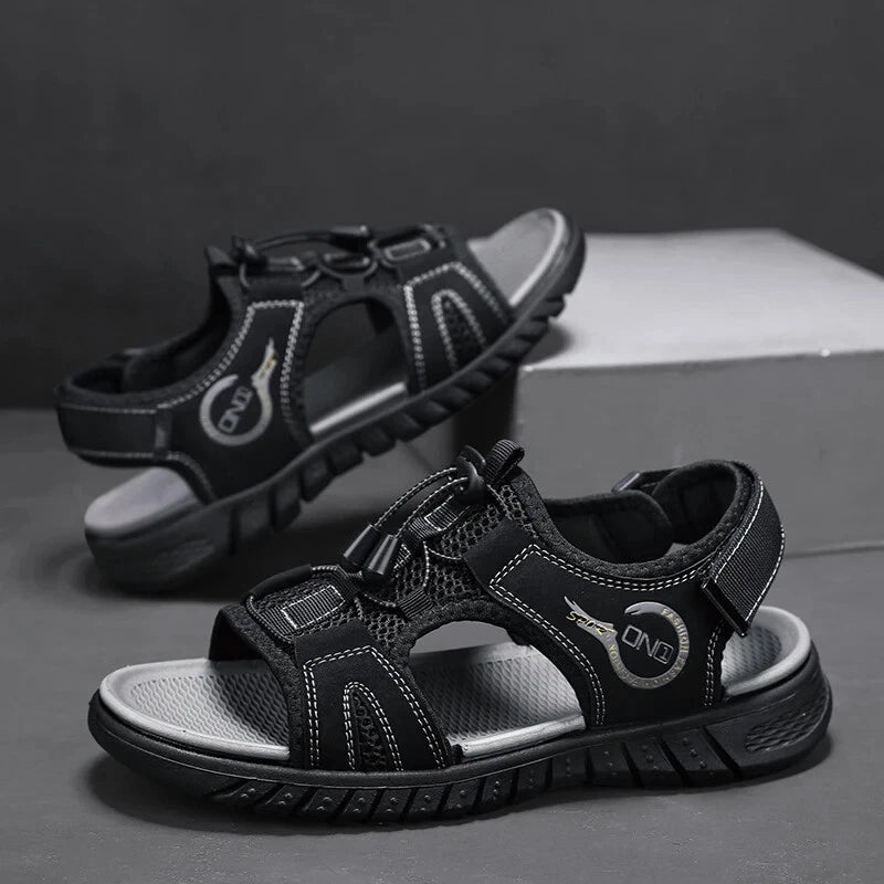 Mesh Breathable Men Sandals Handmade Beach Slippers Lightweight Casual Sneakers