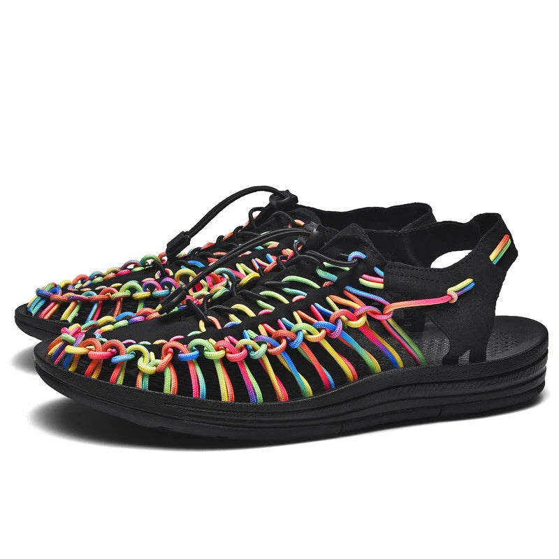 Mens Hand-made Casual Sandals Slippers Outdoor Roman Beach Flat Garden Sandals