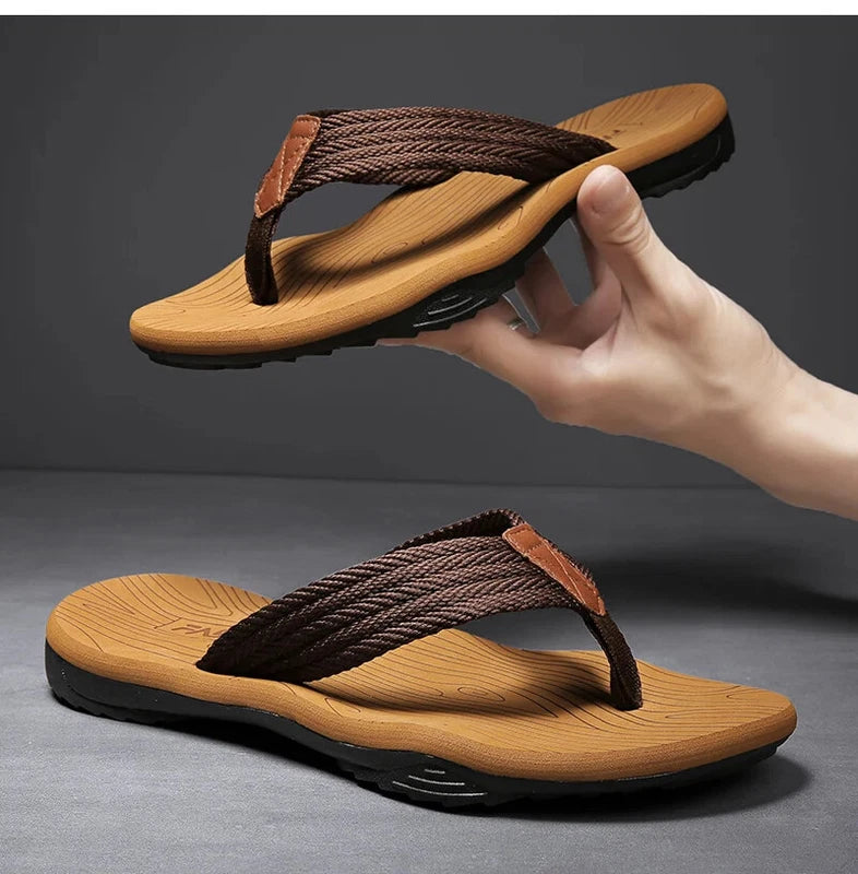 Fashion Men Flip Flops Summer Beach Casual Breathable Flats Slippers Beach Shoes
