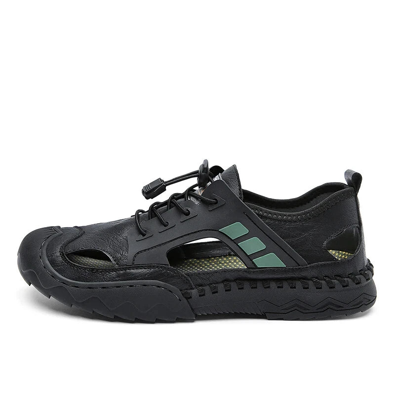 Handmade Men Leather Sandals Non Slip Light Hiking Shoes Comfort Beach Slippers