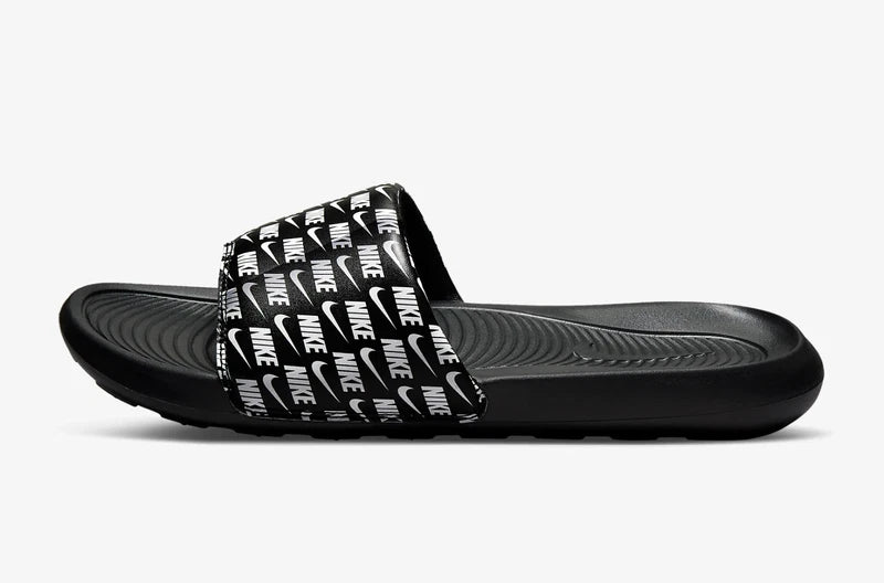 Nike Victori One Printed Slides Sandals Slipper Black White Size 8 CN9678-006