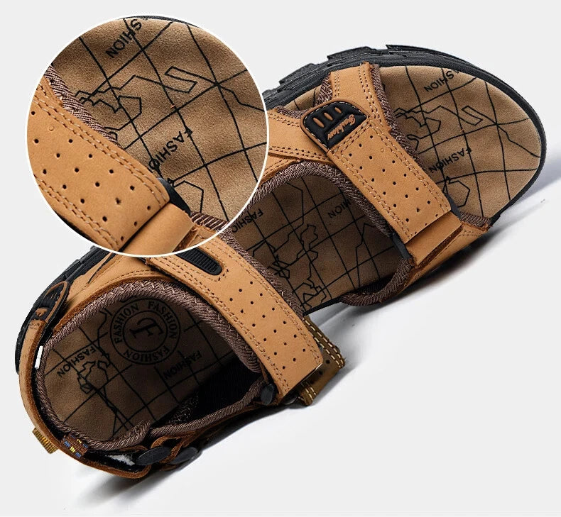 Lightweight Sandals Beach Sandalias Cowhide Summer Shoes Outdoor Casual Slippers