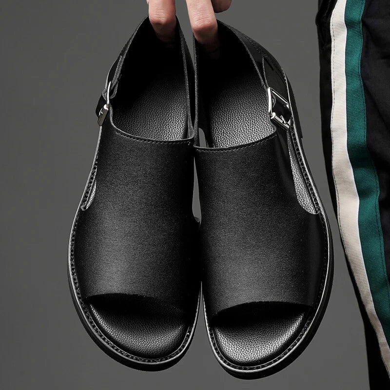 Summer Slippers Men's Non-slip Comfortable Sandals Outdoor Beach Soft Flat Shoes