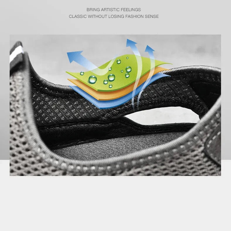 Male Summer Mesh Breathable Casual Sandals Non-slip Beach Shoes Outdoor Slippers