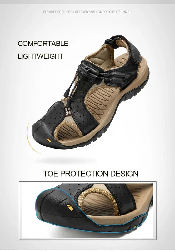 Men Sandals Summer Sandals Casual Outdoor Beach Slippers Breathable Wading Shoes