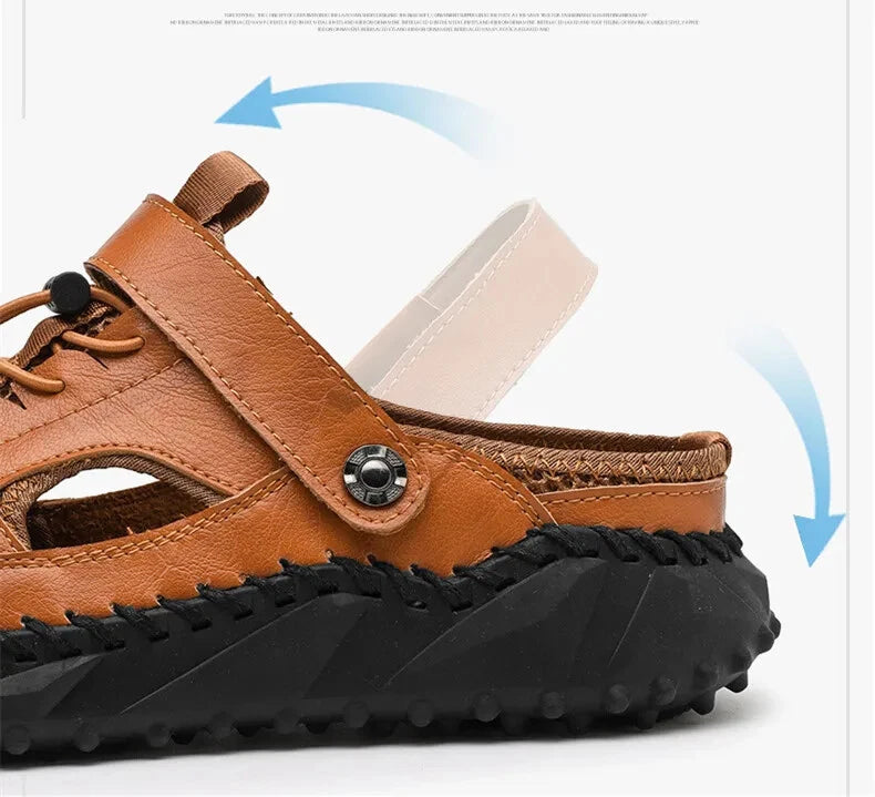 Retro Men's Sandals Designer Casual Summer Slippers Breathable Beach Shoes