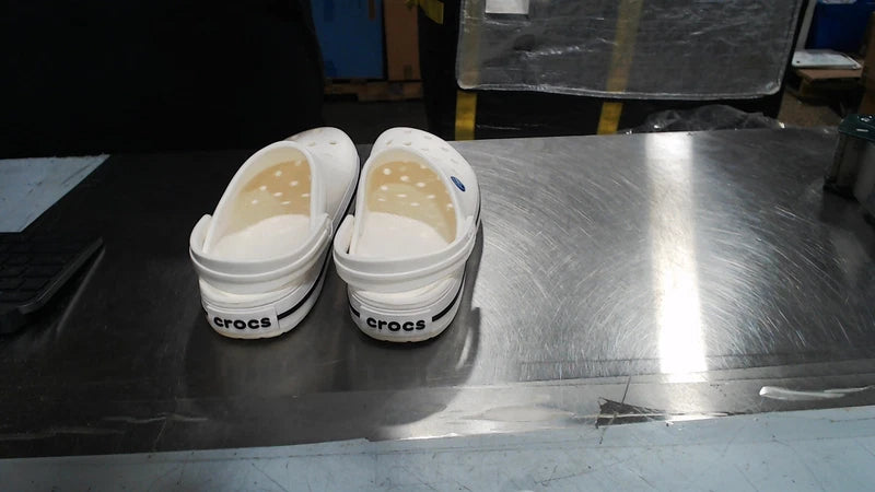LikeNew_Crocs Unisex Men's and Women's Crocband Clog, Wh_White_7 Women/5 Men