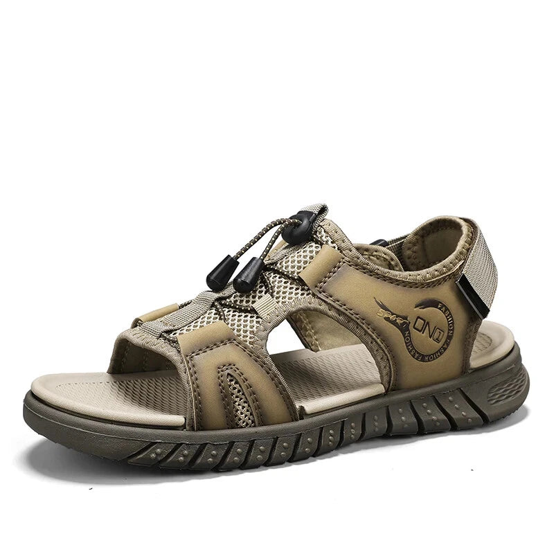 Mesh Breathable Men Sandals Handmade Beach Slippers Lightweight Casual Sneakers