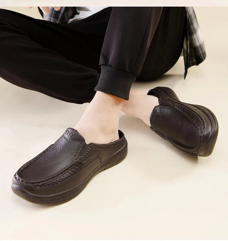 Summer Men Casual Slippers Handmade Soft Beach Sandals Waterproof Flat Sneakers