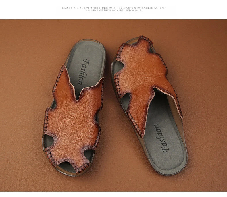 Men's Slide Summer Mules Casual Closed Toe Slippers Beach Sandals Loafers Shoes